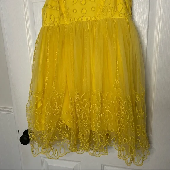 Anthropologie Let Me Be Eyelet Tulle Mini Dress - Picture 9 of 15
